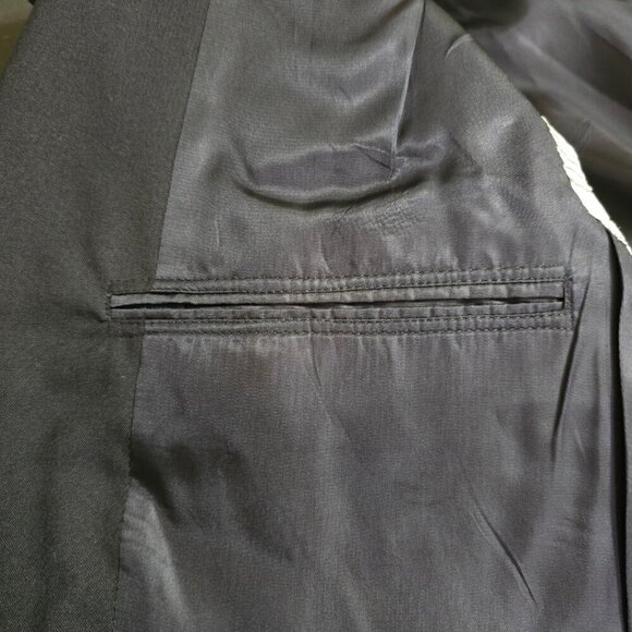 Brooks Brothers Brooksease Black Single Breasted Wool Blazer Sz 40R - Picture 6 of 11
